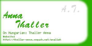anna thaller business card